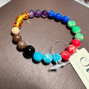 Bracelet - Aromatherapy Healing Stone Bracelet CHAKRA. Multi Emperor Stone